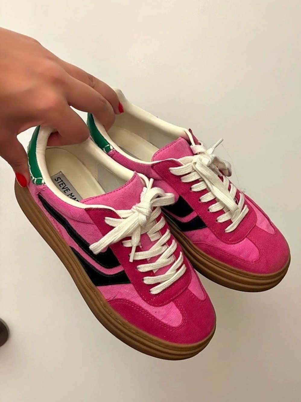Steve Madden Dodge Platform Sneaker Sneakers in Pink & Green